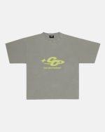 CAMISETA CON LOGOTIPO CC Y ESTRELLA, GRIS NATURAL