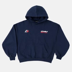 Sudadera con capucha de aerolíneas azul marino