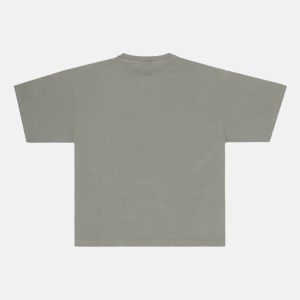 CAMISETA CON LOGOTIPO CC Y ESTRELLA, GRIS NATURAL