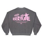 Sudadera Down to Luck de cuello redondo, color gris ahumado