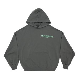 LLEGADA TARDE SUDADERA CON CAPUCHA GRIS