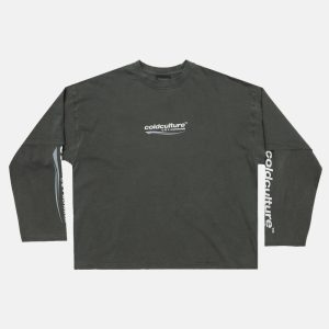 CAMISETA DE MANGA LARGA ENTERPRISE GRIS