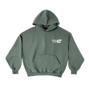 Sudadera con capucha Cold Logos color verde ceniza