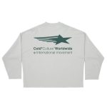 Sudadera de cuello redondo FALLING STAR, gris claro