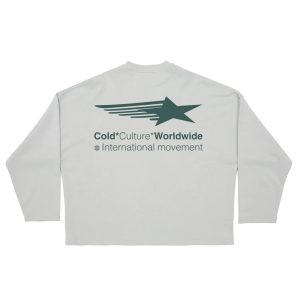 Sudadera de cuello redondo FALLING STAR, gris claro