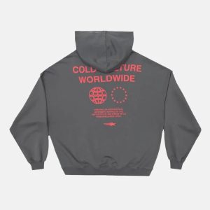 SUDADERA CON CAPUCHA COMUNITARIA GRIS POLVO