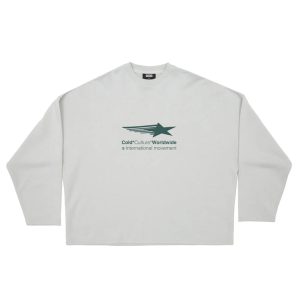 Sudadera de cuello redondo FALLING STAR, gris claro