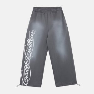 PANTALONES DEPORTIVOS SCRIPT GRIS ANTRACITA