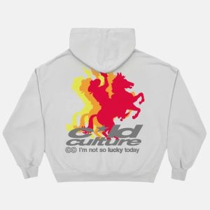 Sudadera con capucha estilo vaquero, color gris claro