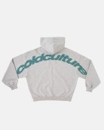 Sudadera con capucha curvada, gris ceniza