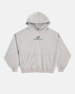 Sudadera con capucha curvada, gris ceniza