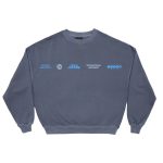 Sudadera de cuello redondo World Wide Circle azul oscuro