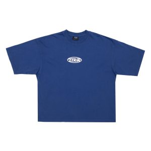 CAMISETA "DOWN TO LUCK" AZUL BRILLANTE