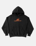 Sudadera con capucha curvada negra