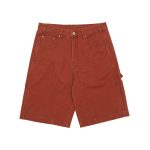 PANTALONES CORTOS DE DOBLE RODILLA DE DENIM COLOR COBRE LAVADO