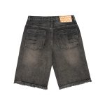Pantalones cortos deshilachados V2 de mezclilla negra