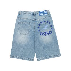 Pantalones cortos vaqueros de mezclilla lavada clara Heights V2