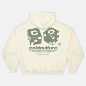 Sudadera con capucha DICE color crema