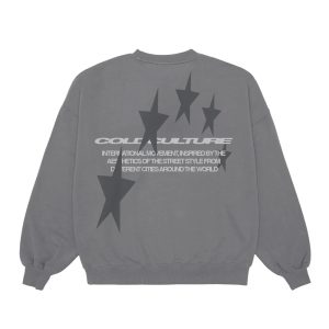 Sudadera de cuello redondo Cosmos Arc, gris ahumado