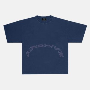 CAMISETA DE ARCHIVO AZUL ÍNDIGO