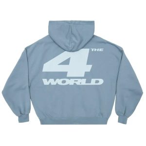 Sudadera con capucha 4THE WORLD AZUL SOMBRÍO