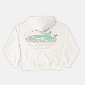 Sudadera con capucha FLAME STARS blanca