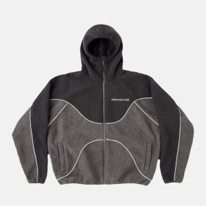 CHAQUETA DE FORRO POLAR SIN RIESGO GRIS GRUESO/GRIS POLVO