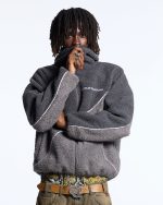 CHAQUETA DE FORRO POLAR SIN RIESGO GRIS GRUESO/GRIS POLVO