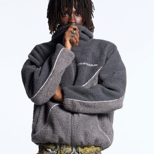 CHAQUETA DE FORRO POLAR SIN RIESGO GRIS GRUESO/GRIS POLVO