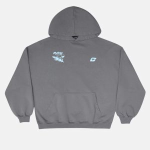 Sudadera con capucha Flying Home gris ahumado