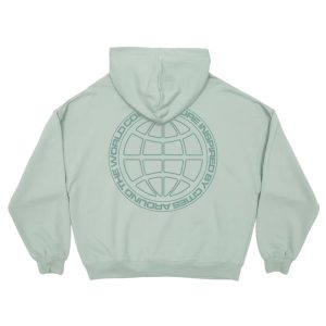 SUDADERA CON CAPUCHA GLOBE VERDE CLARO