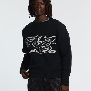 Camiseta negra de punto SIN REGLAS