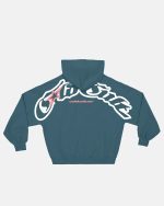 Sudadera con capucha de arco gótico azul pizarra