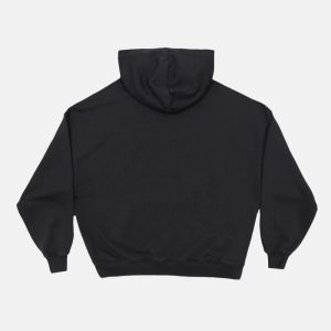 SUDADERA CON CAPUCHA ITALIC-STARS NEGRA