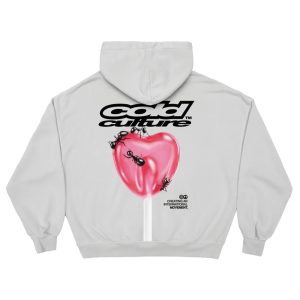 SUDADERA CON CAPUCHA PIRULETA GRIS CLARO