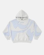 SUDADERA CON CAPUCHA DE CORTES ABSTRACTOS GRIS OSCURO GRIS OSCURO