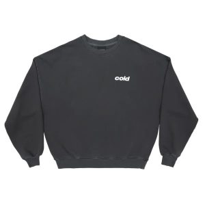 Sudadera negra de cuello redondo DICE